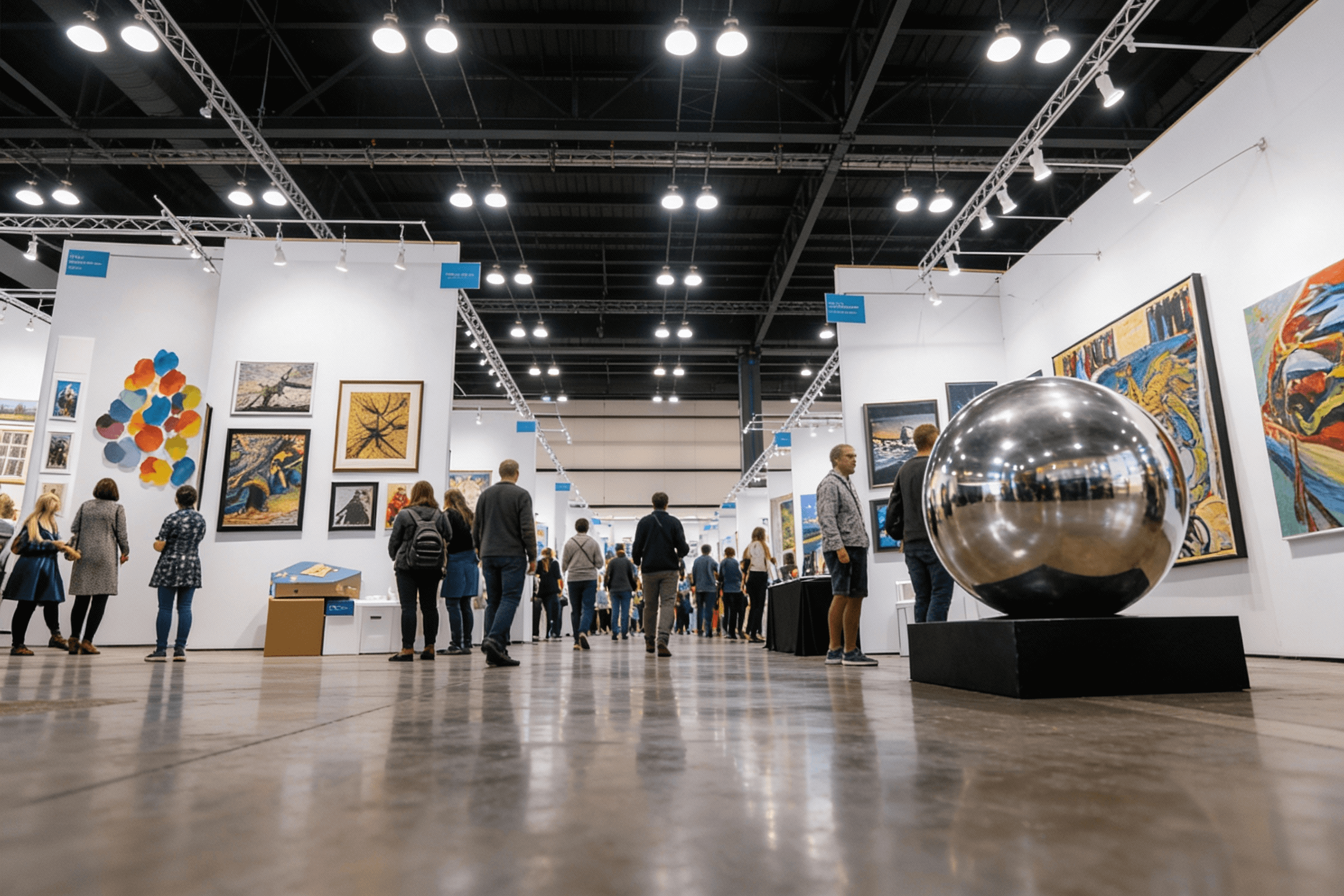 Art exhibition scene